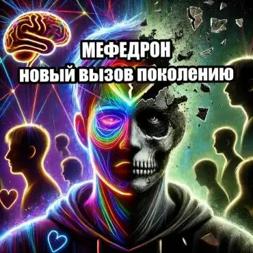 Тёмный баннер о мефедроне как новом вызове поколению.