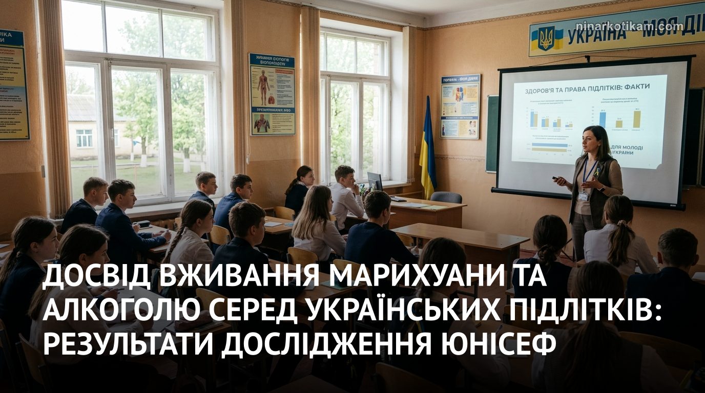 Українські підлітки на зустрічі з фахівцями ЮНІСЕФ, аналіз даних про вживання марихуани та алкоголю