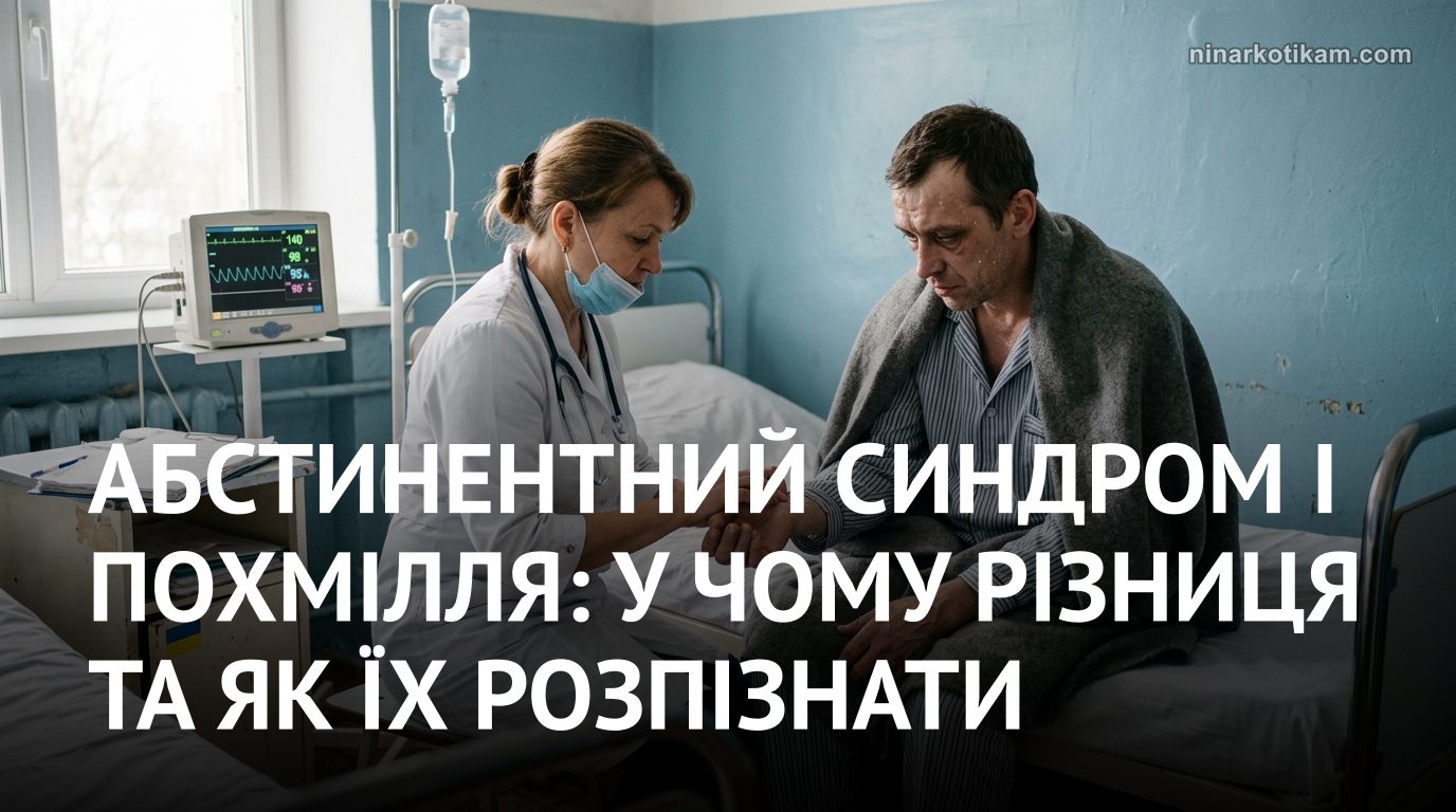абстинентний синдром і похмілля в наркологічній клініці