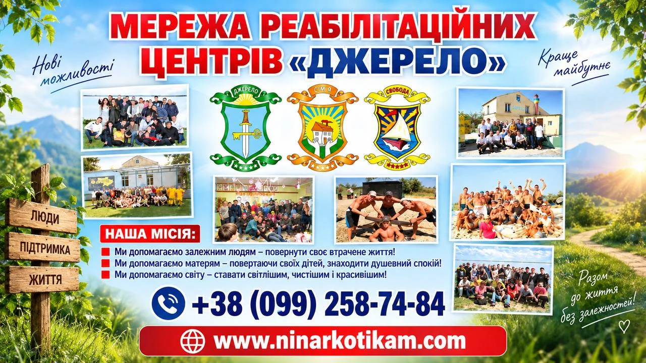 Мережа реабілітаційних центрів «Джерело»: реабілітація наркозалежних у трьох домах програми