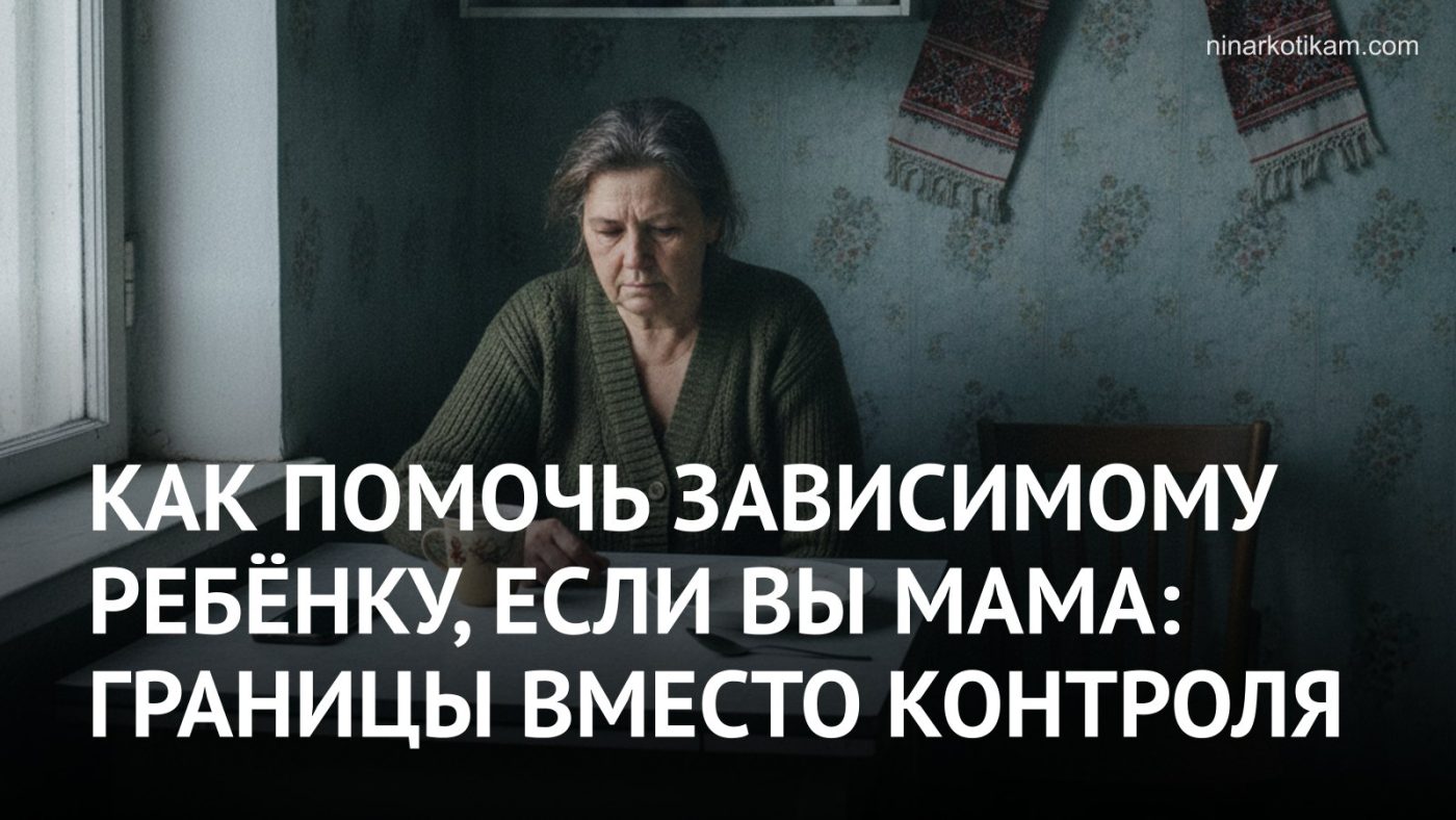 Как помочь зависимому ребёнку: мать за кухонным столом после ночного разговора