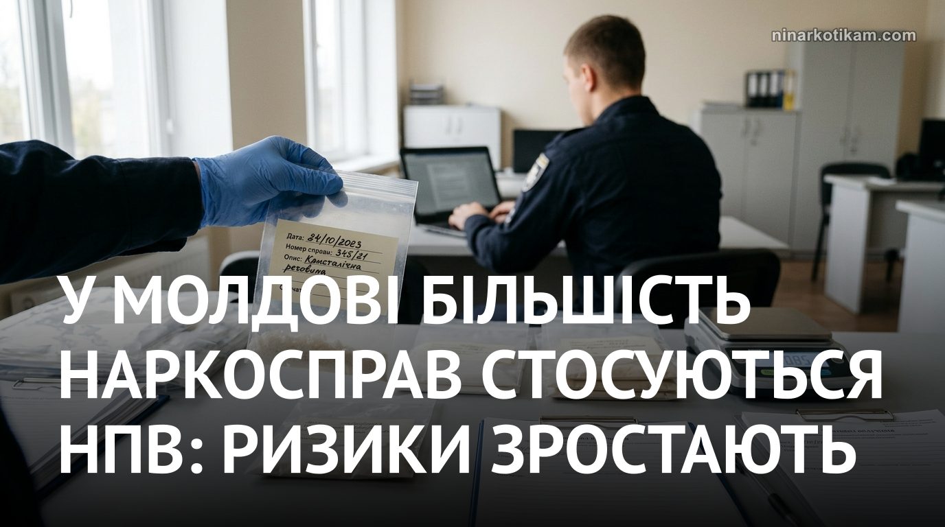 Наркосправ: Вилучення НПВ альфа-PVP у Молдові - пакети з речовиною на столі