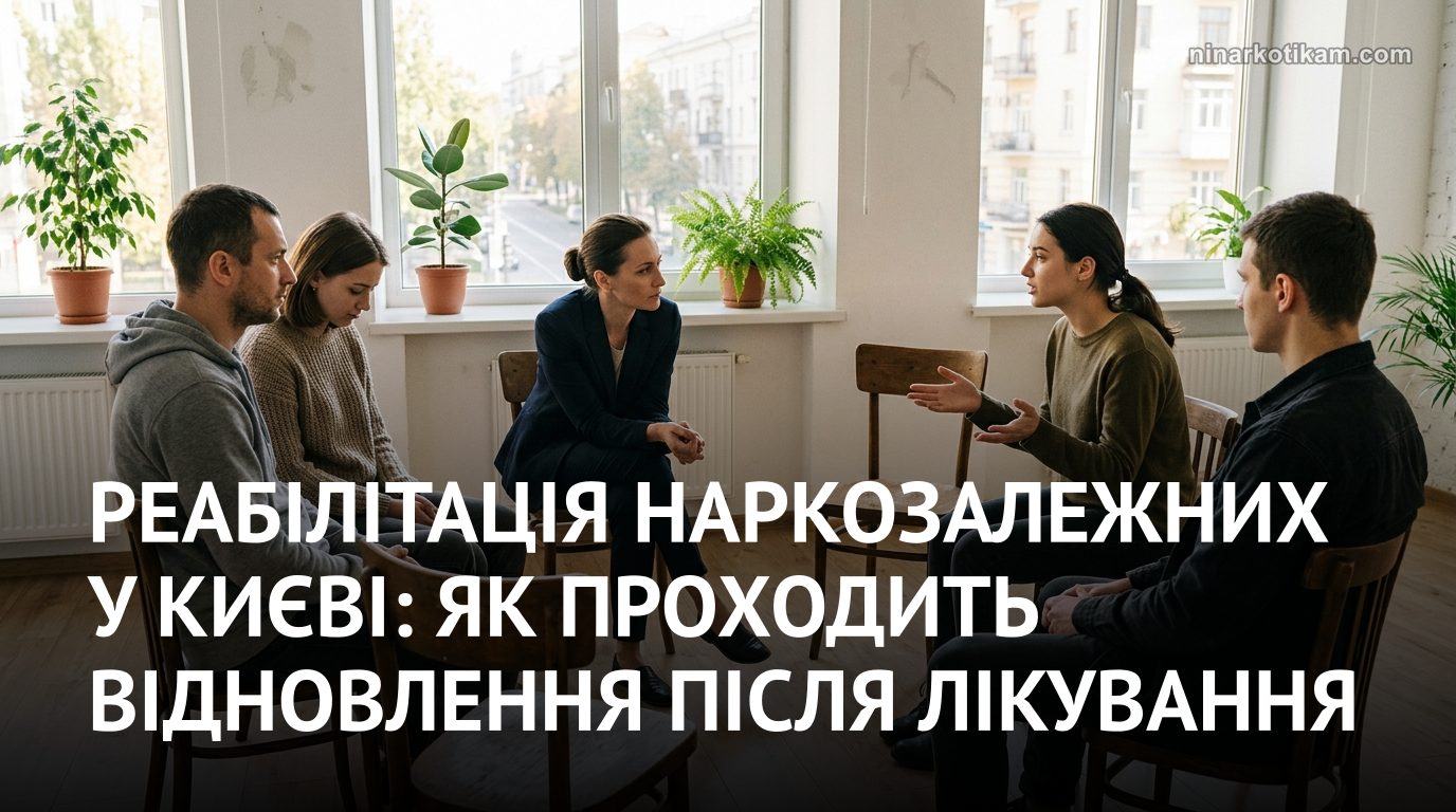 Групова психотерапія у реабілітаційному центрі Києва, реабілітація наркозалежних